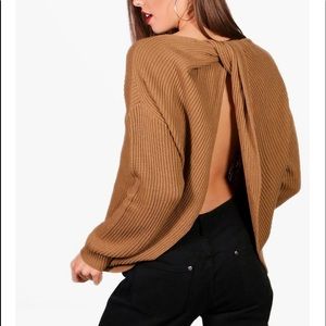 Boohoo Twist Back Sweater